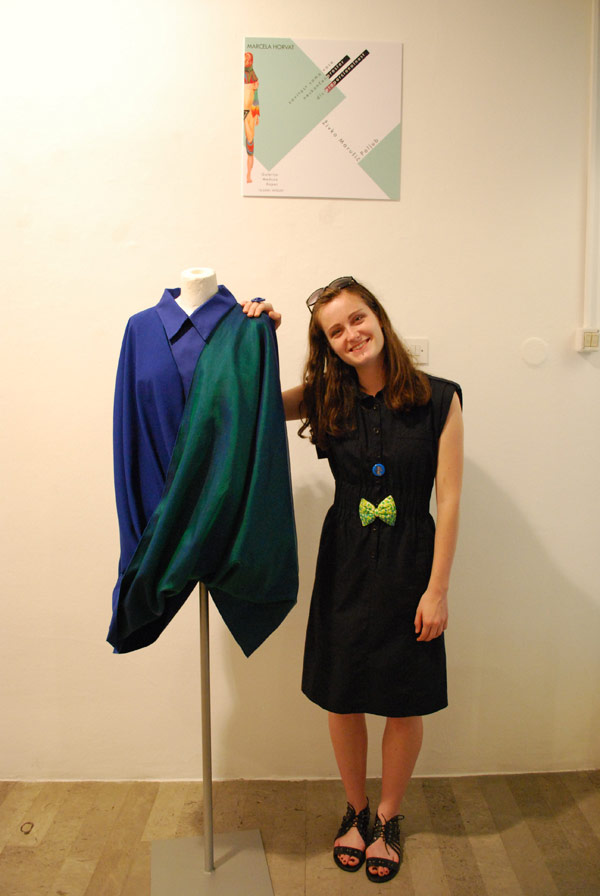 Moda/Izložbe - Izložbe 'Art&Fashion' - Marcela Horvat s kreacijom. Foto: Andreja Kragelnik. Moda/Izložbe - Izložbe 'Art&Fashion' - Marcela Horvat s kreacijom. Foto: Andreja Kragelnik.