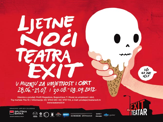 Ljetne noći Teatra EXIT u Muzeju za umjetnost i obrt od 28.06 do 21.07. i od 30.08. do 8.09.2012.